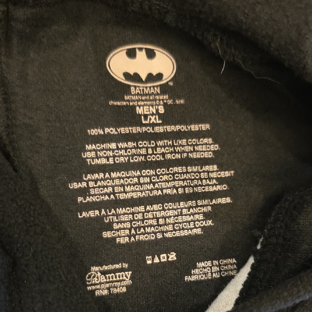 Cozy Batman Jumpsuit - Black, Gray, Yellow - Picture 2 of 6